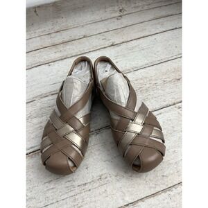 Earth Origins Women Berri Taupe Woven Casual Slingback Sandals Size 9M NEW